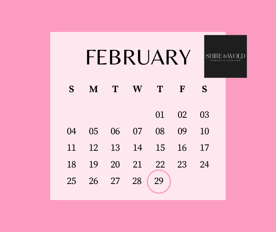 Pink February calendar | domestic couple jobs